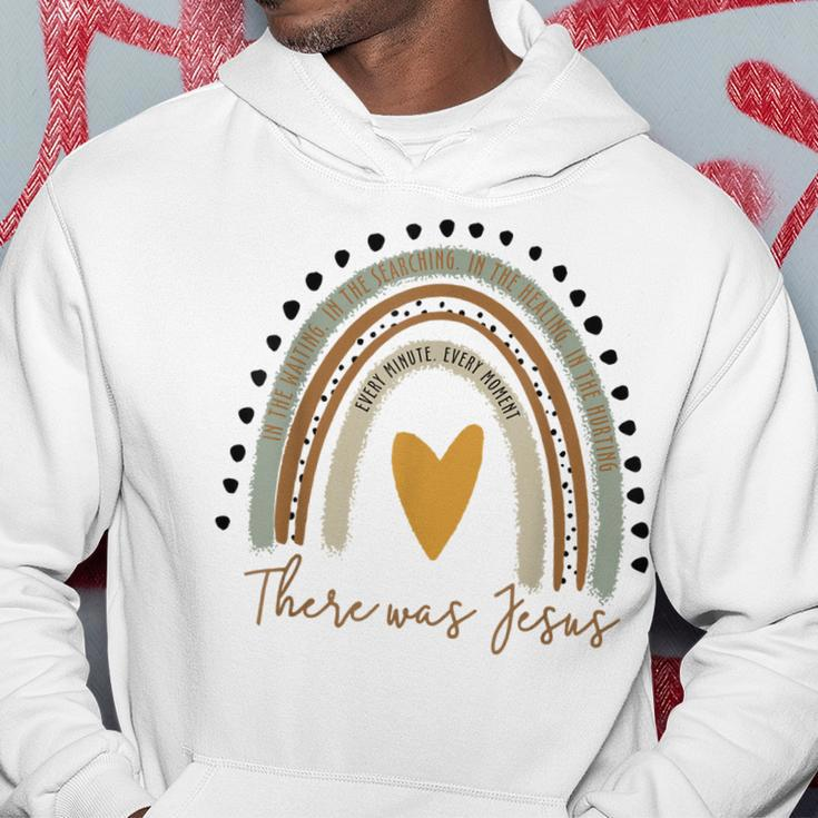There Was Jesus Unisex Christian Religious Rainbow Vintage Hoodie Funny Gifts