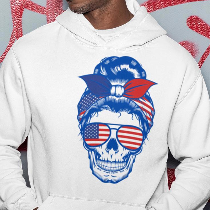 Ultra Maga Red White Blue Skull Hoodie Funny Gifts