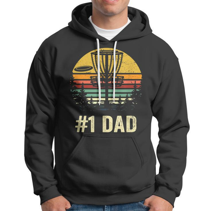 1 Dad Disc Golf Gift Number One Father Frisbee Golfing Disk Hoodie