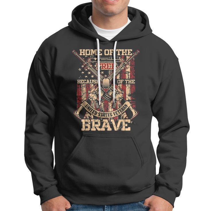 4Th Of July Military Home Of The Free Because Of The Brave Hoodie