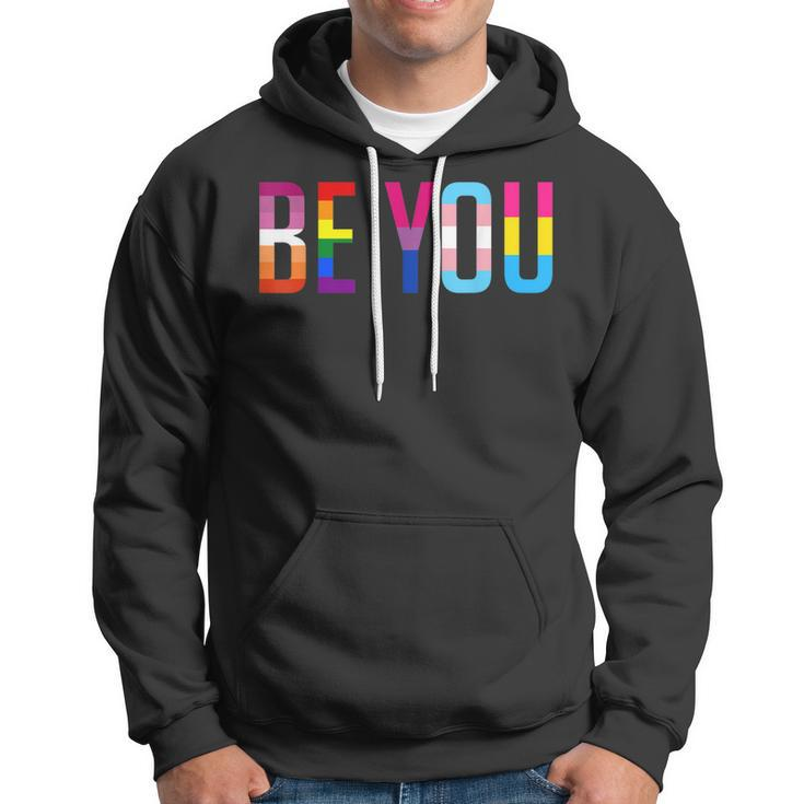 Be You Lgbt Flag Gay Pride Month Transgender Rainbow Lesbian Hoodie