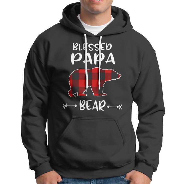 Blessed Papa Bear Buffalo Plaid Bear For Papa Hoodie