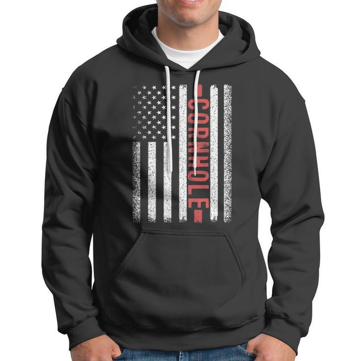 Cornhole American Flag 4Th Of July Bags Player Novelty Hoodie