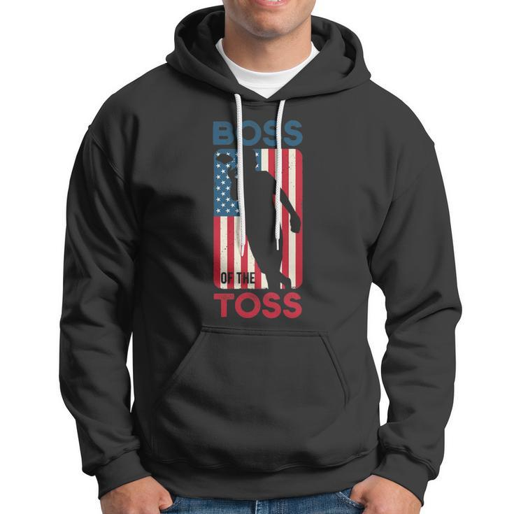 Cornhole S For Men Boss Of The Toss 4Th Of July Hoodie