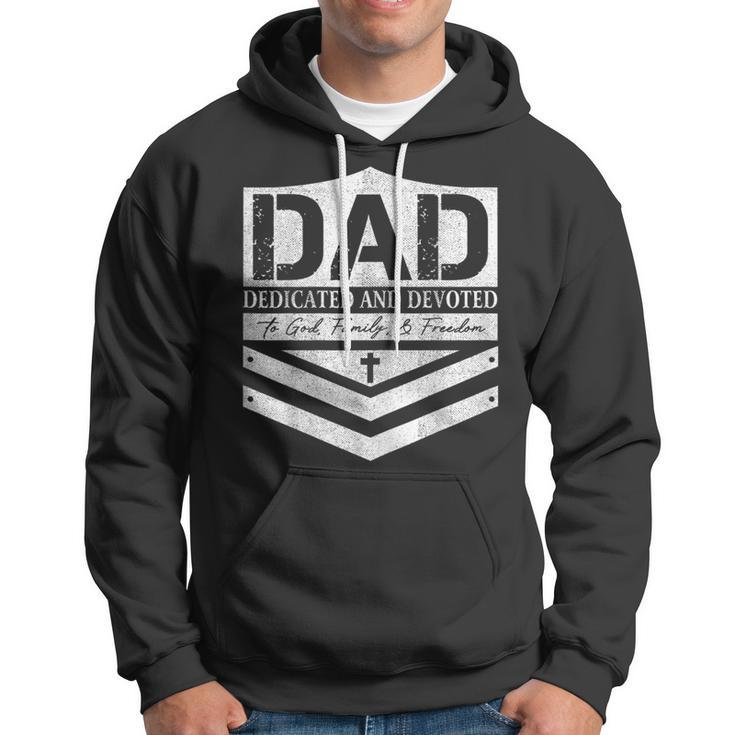 Dad Dedicated And Devoted Happy Fathers Day Hoodie