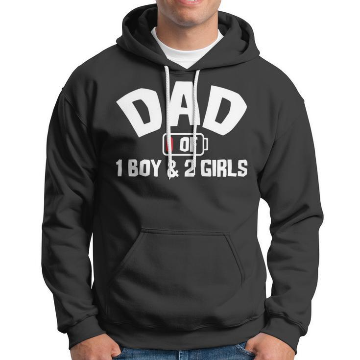 Dad Of One Boy And Two Girls Hoodie