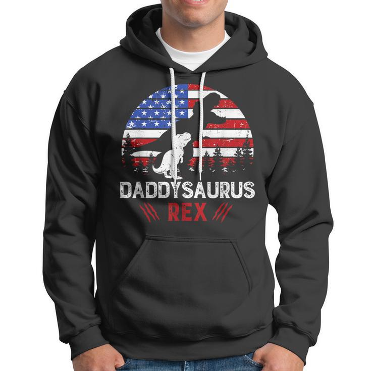 Dadasaurus Rex 4Th Of July Gifts Dinosaur Dad Us Flag T-Shir Hoodie