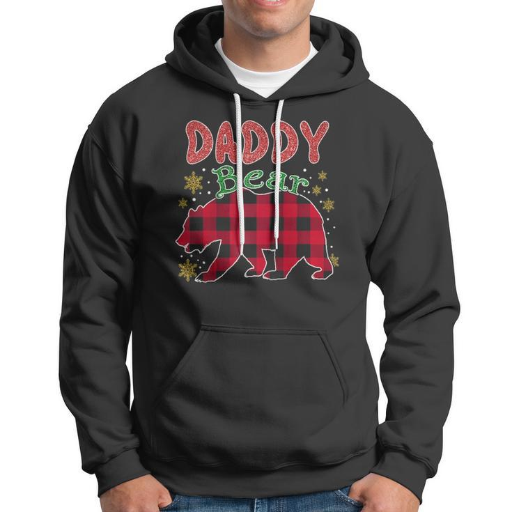 Daddy Bear Plaid Buffalo Pajama Family Matching Christmas Raglan Baseball Tee Hoodie