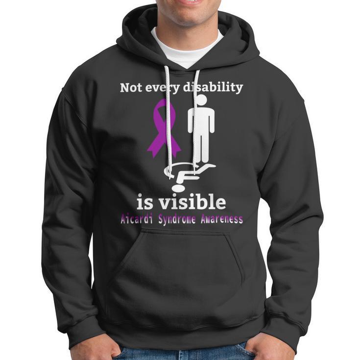 Every Disability Is Visible Aicardi Syndrome Awareness Purple Ribbon Aicardi Syndrome Support Aicardi Syndrome Awareness Hoodie