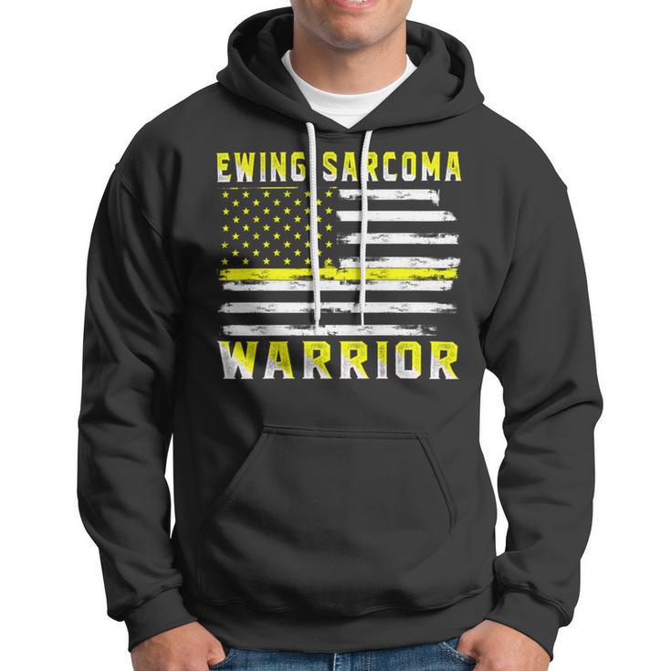 Ewings Sarcoma Warrior Usa Flag United States Flag Yellow Ribbon Ewings Sarcoma Ewings Sarcoma Awareness Hoodie