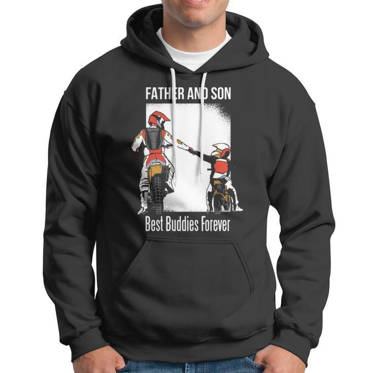 Father And Son Best Buddies Forever Fist Bump Dirt Bike Hoodie