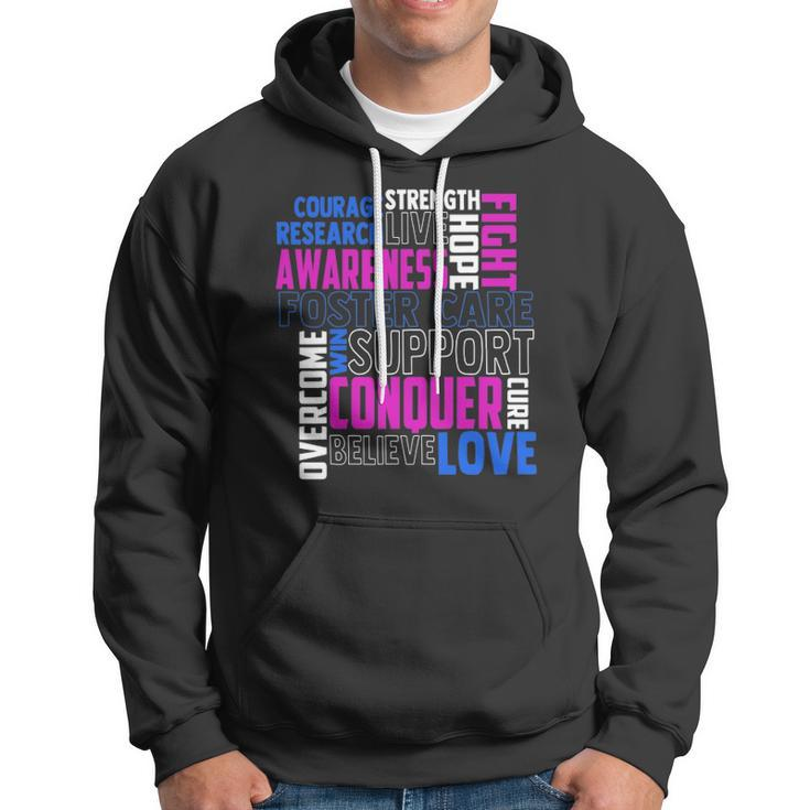 Foster Care Awareness Adoption Related Blue Ribbon Hoodie