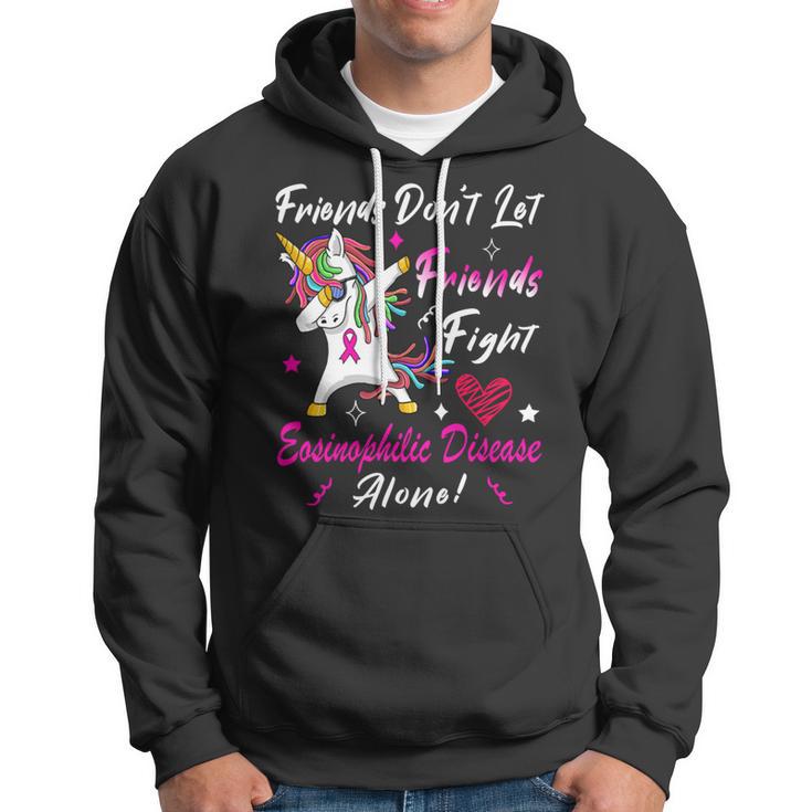 Friends Dont Let Friends Fight Eosinophilic Disease Alone Pink Ribbon Eosinophilic Disease Eosinophilic Disease Awareness Hoodie