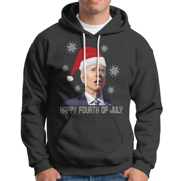 Funny Anti Joe Biden Happy 4Th Of July Merry Christmas Hoodie