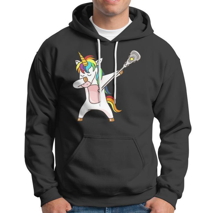 Funny Lacrosse Unicorn Dabbing Gift Hoodie
