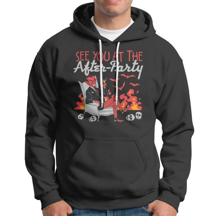 Funny See You At The After-Party Hell Devil Skull Casual Hoodie