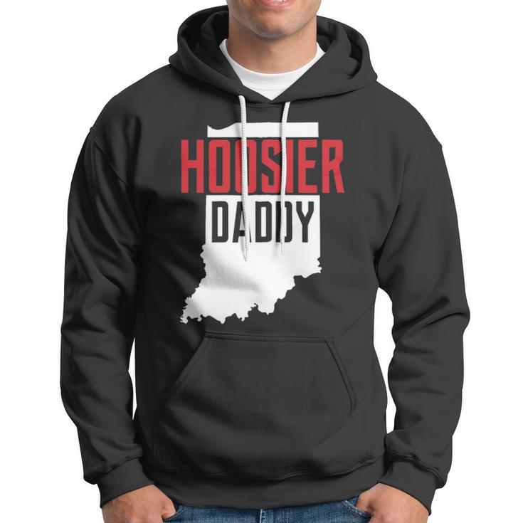 Hoosier Daddy Indiana State Map Gift Zip Hoodie
