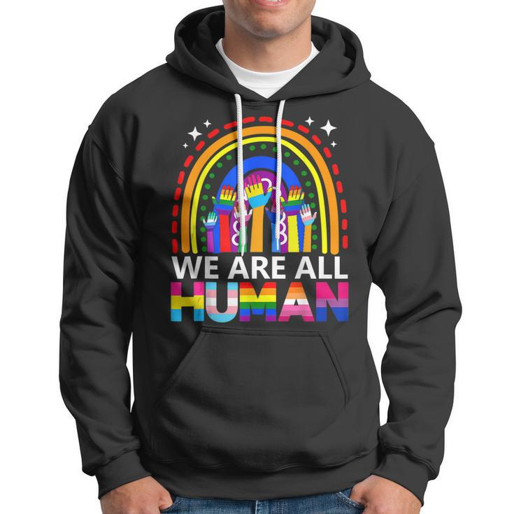 Human Lgbt Flag Gay Pride Month Transgender Rainbow Lesbian Hoodie