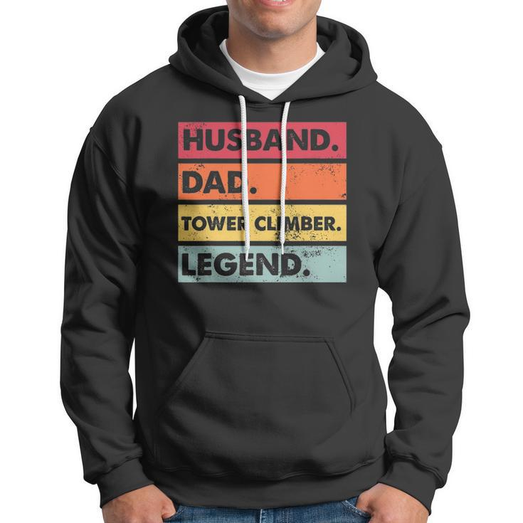 Husband Dad Tower Climber Funny Tower Climbing Father Mens Hoodie