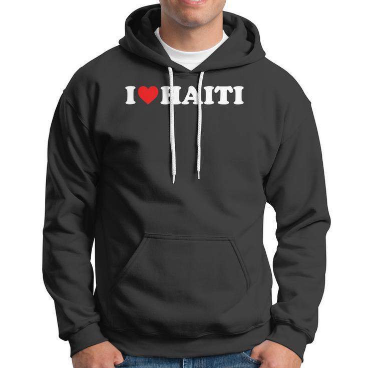 I Love Haiti - Red Heart Hoodie