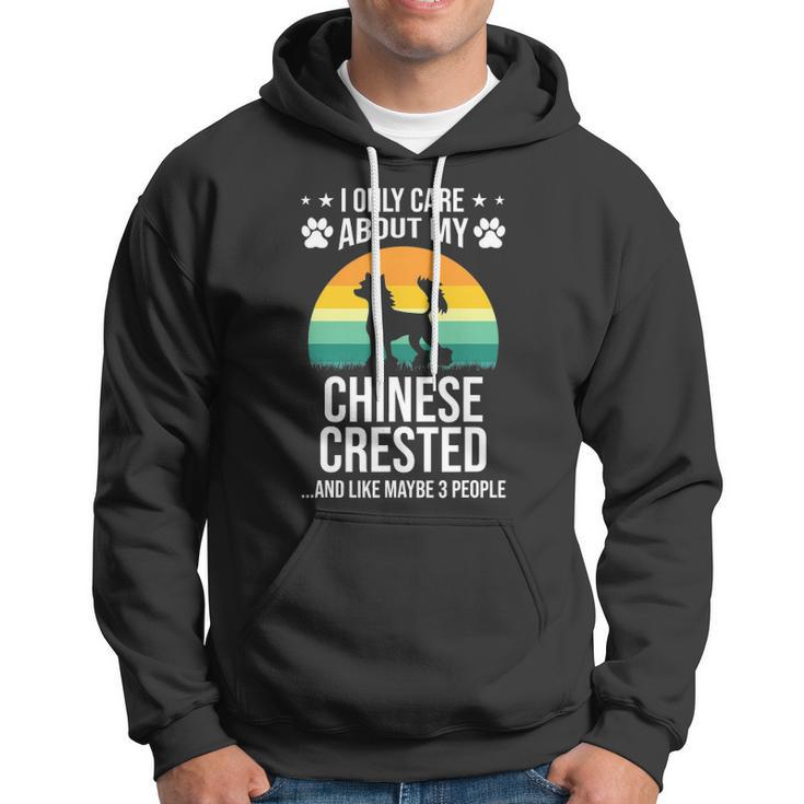 I Only Care About My Chinese Crested Dog Lover Hoodie
