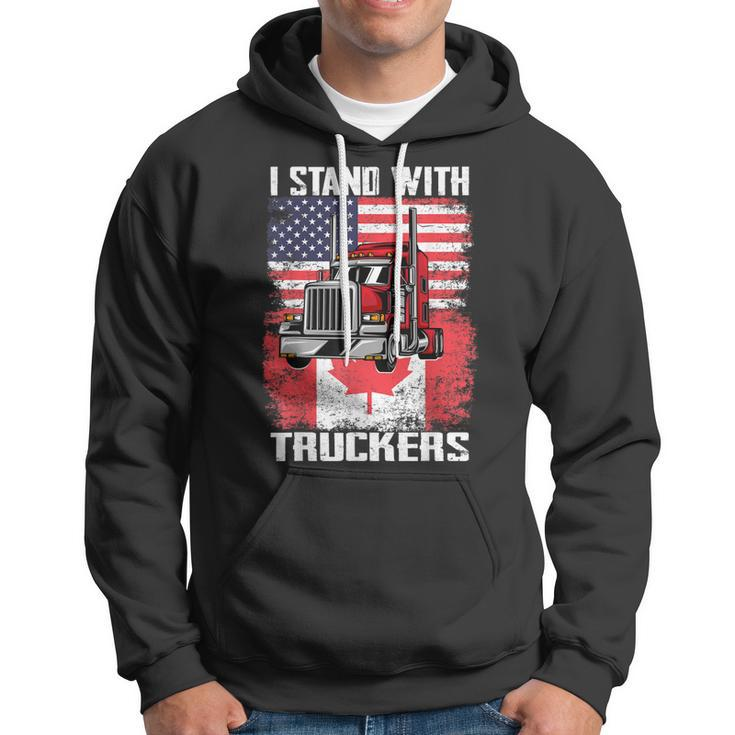I Stand With Truckers - Truck Driver Freedom Convoy Support Hoodie