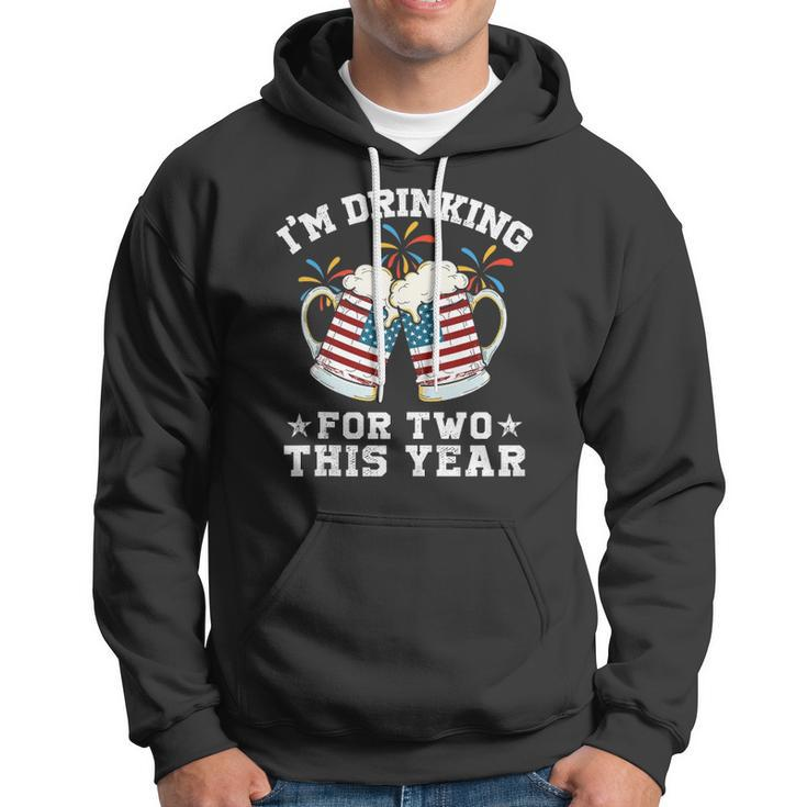 Im Drinking For Two This Year Pregnancy 4Th Of July Hoodie