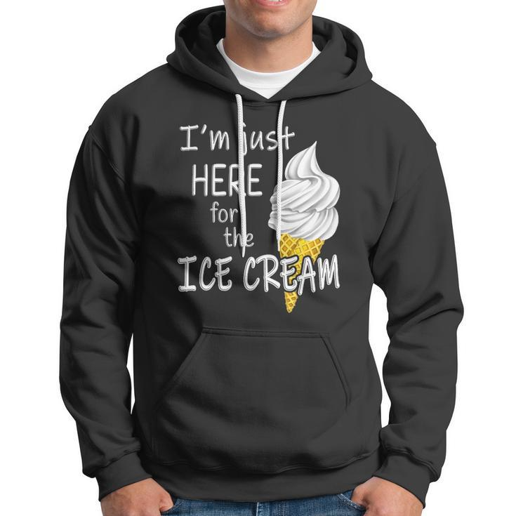 Im Just Here For The Ice Cream Summer Funny Cute Vanilla Hoodie