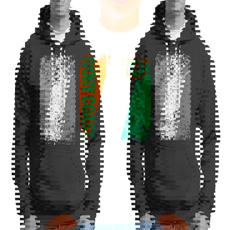 Ivory Coast Flag Vintage Distressed Ivory Coast Hoodie