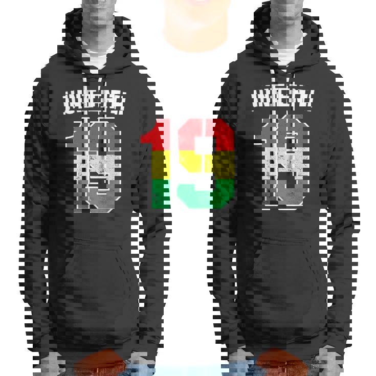Juneteenth 19 Jersey Black American Freedom Juneteenth Hoodie