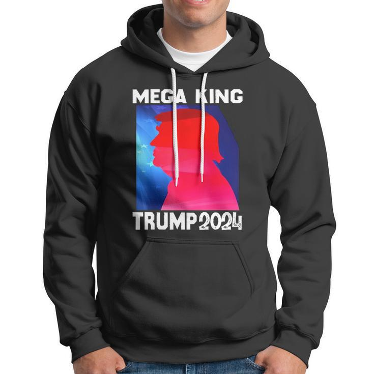Mega King Usa Flag Proud Ultra Maga Trump 2024 Anti Biden Hoodie