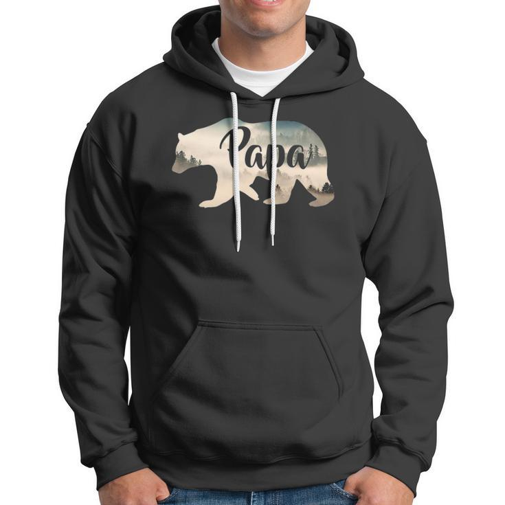 Men Papa Bear & Forest Awesome Camping Gift Hoodie