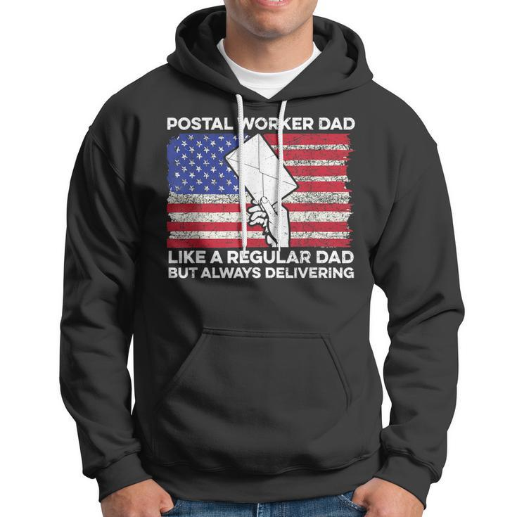 Mens 4Th Of July Design For A Patriotic Postal Worker Dad Hoodie