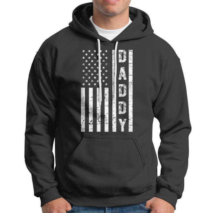 Mens Daddy American Flag Fathers Day Patriotic Usa 4Th Of July Hoodie