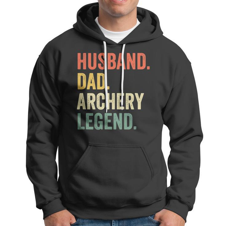 Mens Funny Archer Husband Dad Archery Legend Vintage Hoodie