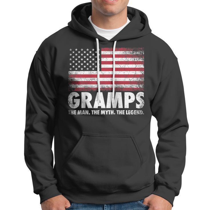 Mens Gramps The Man Myth Legend Fathers Day 4Th Of July Grandpa Hoodie