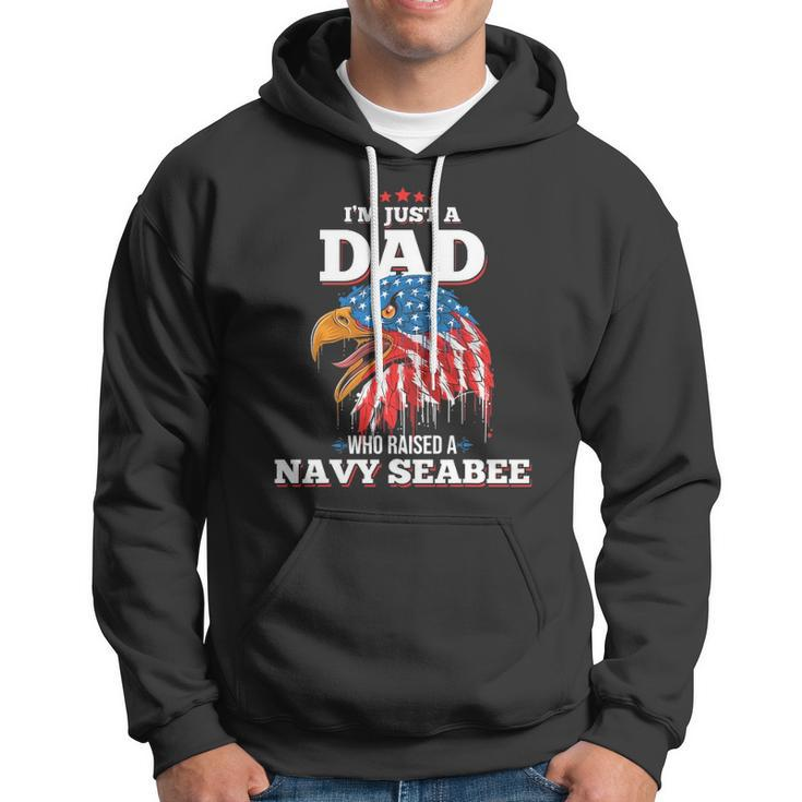 Mens Im Just A Dad Who Raised A Navy Seabee Navy Seabees Hoodie