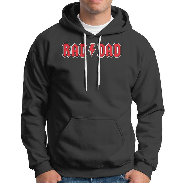 Mens Rad Dad Cool Vintage Rock And Roll Funny Fathers Day Papa Hoodie