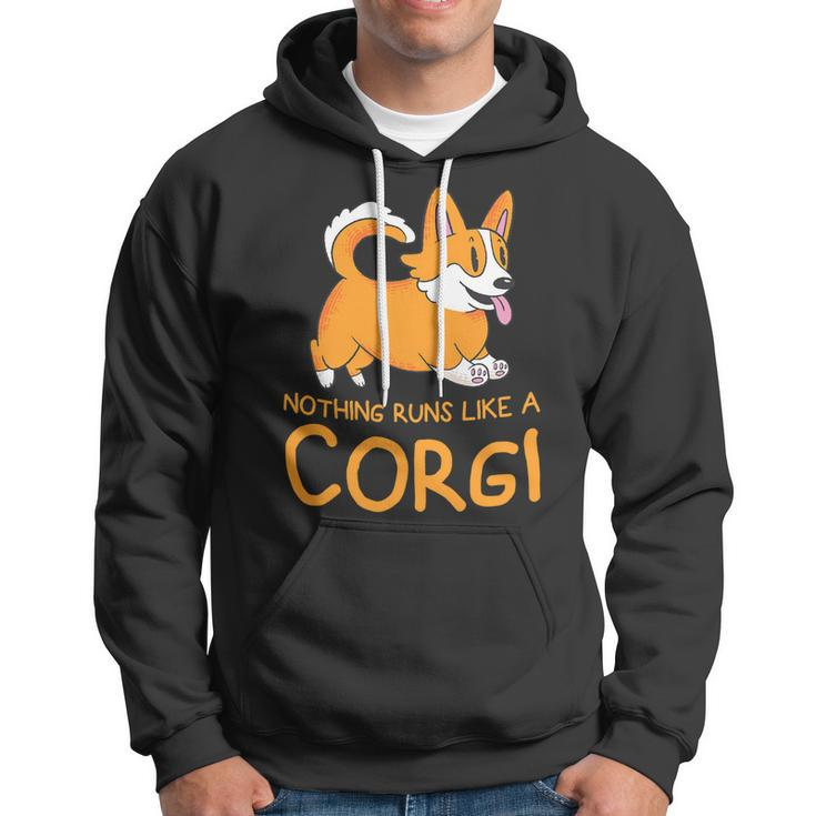 Nothing Runs Like A Corgi Funny Animal Pet Dog Lover Hoodie