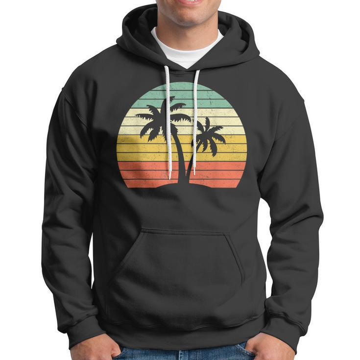 Palm Tree Vintage Retro Style Tropical Beach Hoodie