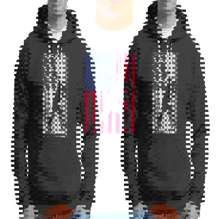 Patriotic Us Baseball American Flag Apparel Hoodie