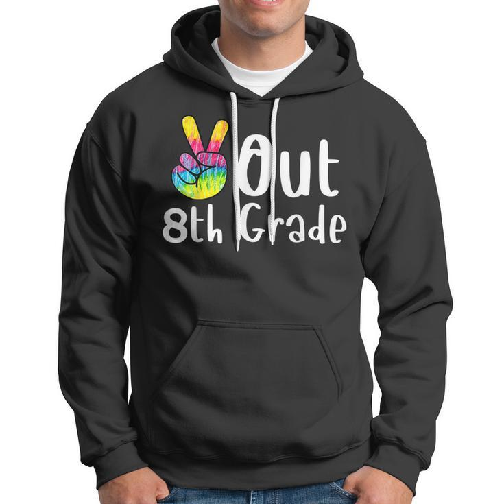 Peace Out 8Th Grade Tie Dye Graduation Class Of 2022 Virtual V2 Hoodie