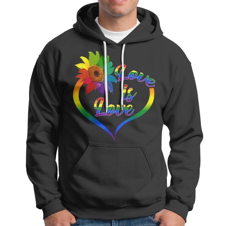 Rainbow Sunflower Love Is Love Lgbt Gay Lesbian Pride V2 Hoodie