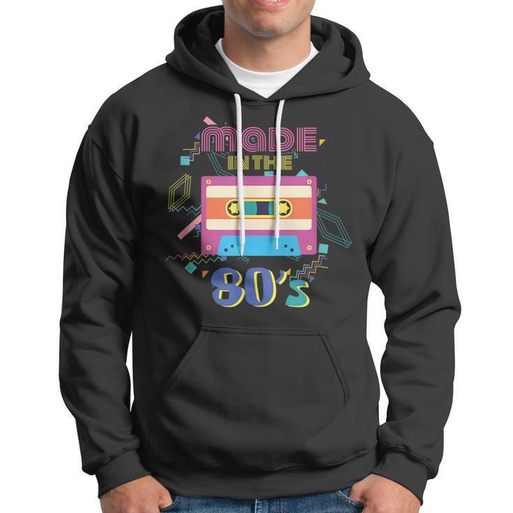 Retro Dance Party Disco Birthday Made In 80S Cassette Tape Hoodie
