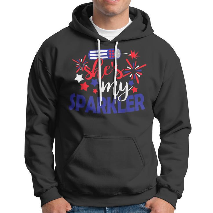 Shes My Sparkler 4Th Of July Matching Couples Hoodie