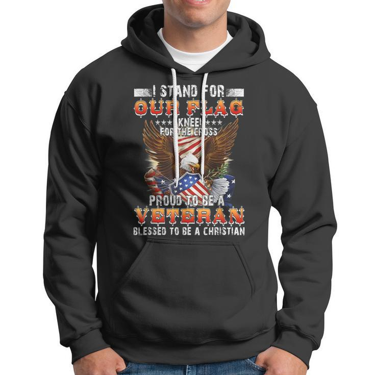 Stand For Our Flag I Kneel For The Cross Proud American Gift Hoodie