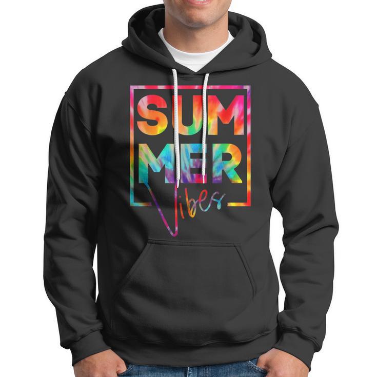 Summer Vibes Tie Dye Hello Summer Vacation Hoodie