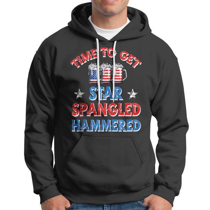 Time To Get Star Spangled Hammered 4Th Of July Beer Western Hoodie
