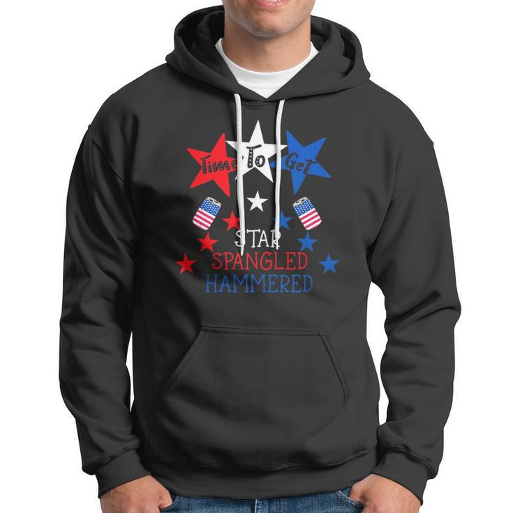 Time To Get Star Spangled Hammered 4Th Of July Drinking Gift Hoodie