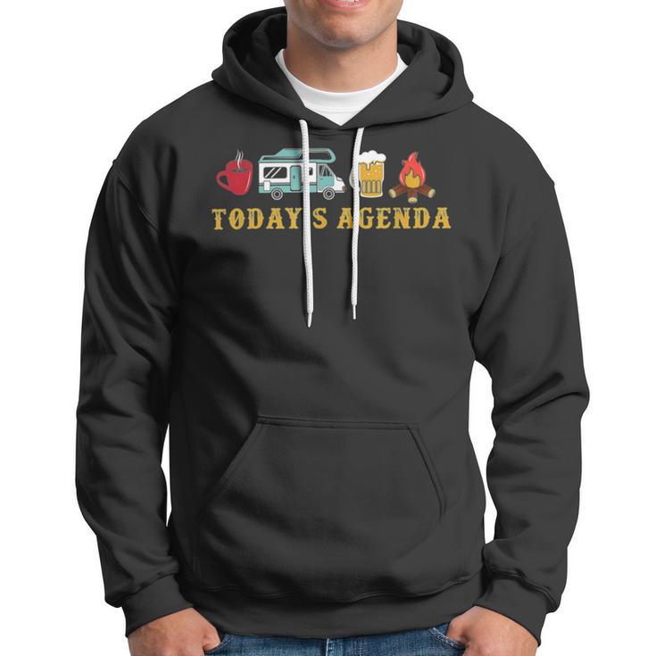 Today’S Agenda Camping Hoodie